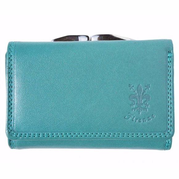 HAND MADE 🇮🇹ITALIAN 🇮🇹LEATHER WALLET TURQUOISE - Picture 3 of 7
